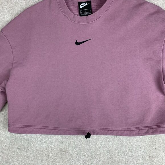 Nike Women's Loose Drawstring Long Sleeves Pink CJ3766-515 Size L - Picture 4 of 11